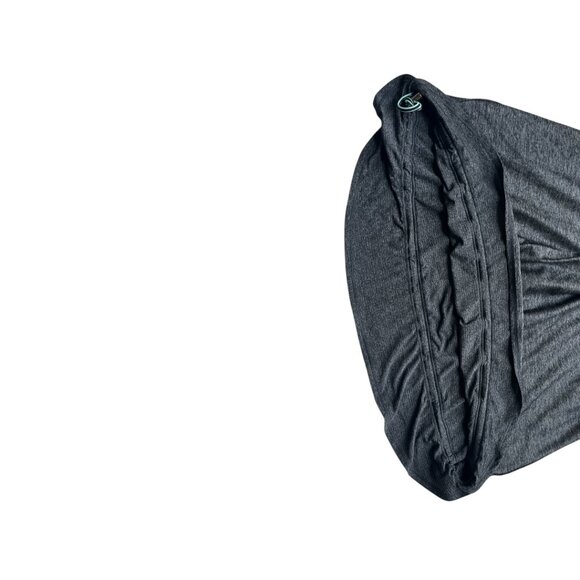 Lululemon Tank Top Built-In Shelf Bra Drawstring Cinch Patterned Strap Gray W 6 - Picture 6 of 10